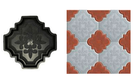 Форма для плитки Клевер краковский большой фото